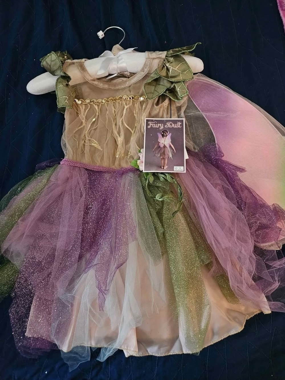 Girls' Purple & Green Fairy Costume Size 4